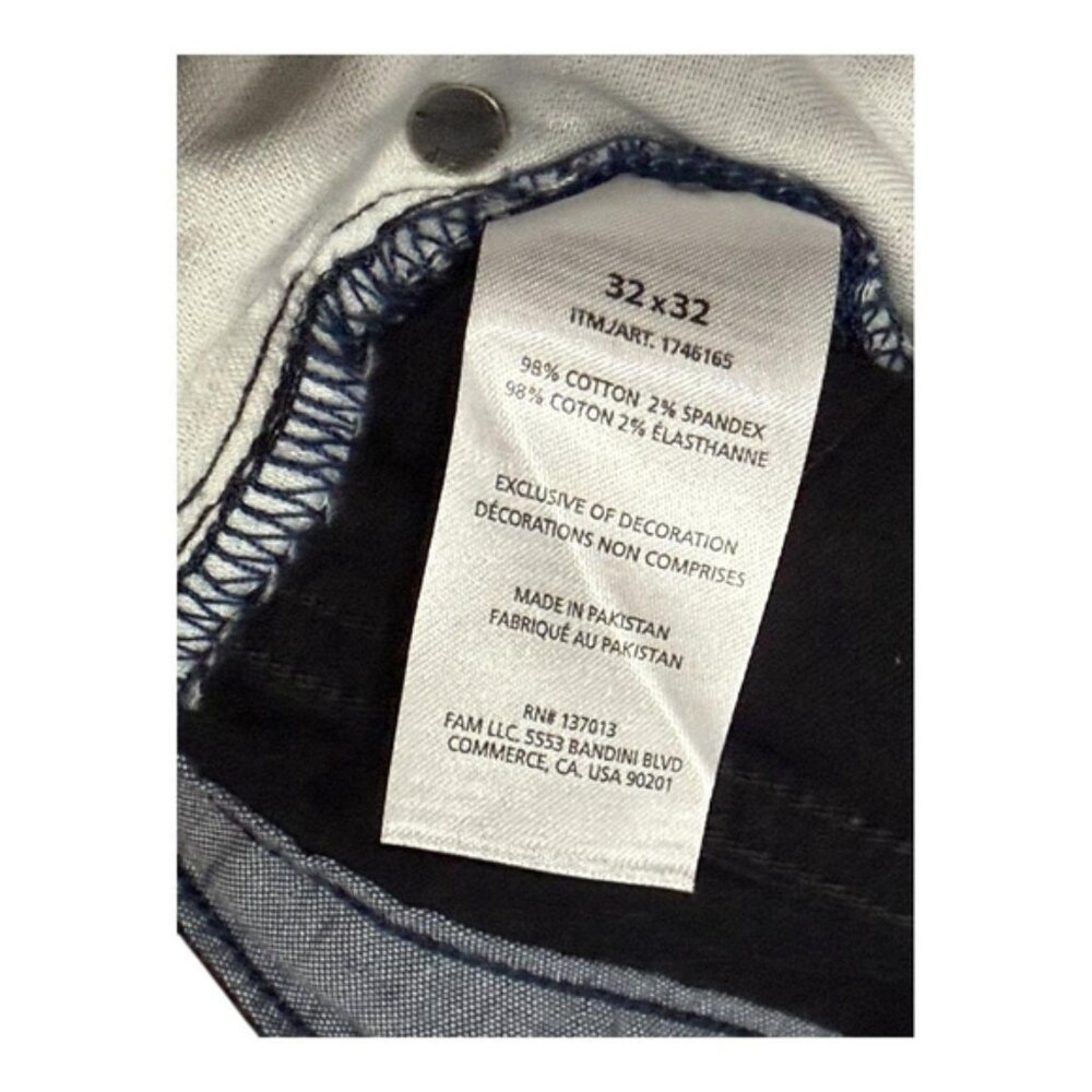 GAP Pants Mens 32x32 Black Straight Fit Stretch Casual Chino Cotton Blend New - Picture 5 of 7